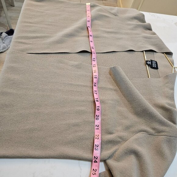 Eileen Fisher Cardigan Large Italian Yarn Beige Tan Open Front Sweater Career - Picture 8 of 9